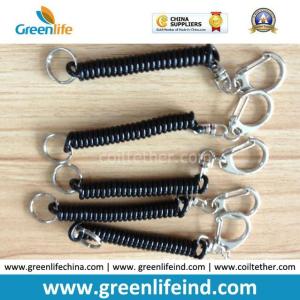 China Plastic Solid Black Short Key Safe Holder Coiled Rope wholesale