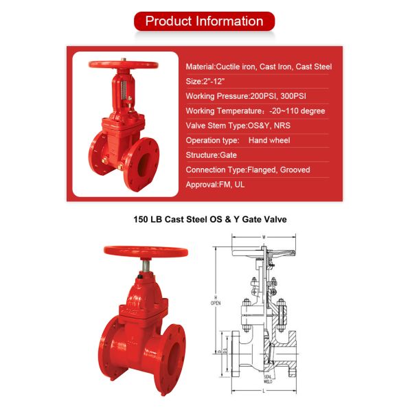 Ductile Iron DN65 Fire Fighting Valves 6 Inch Precision Casting