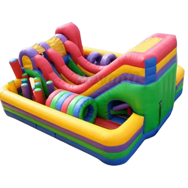 Customized Color Inflatable Giant Obstacle Course Made of Plato 0.55mm PVC Tarqaulin