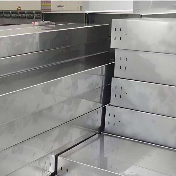 Stainless Steel 50mm Perforated Cable Tray With Non Combustible Fire Resistance And 1.2mm-2.5mm Thickness
