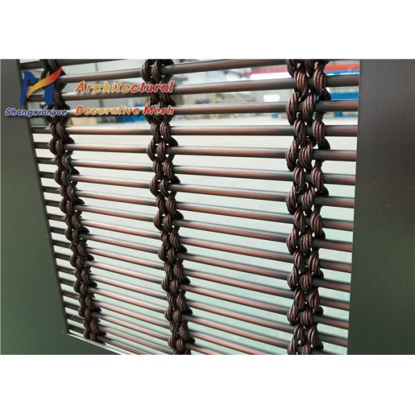 SS201 Decorative Wire Mesh Panels 8m Hotel Window Shade