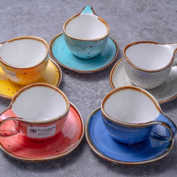 FDA Restaurant Porcelain Blue Color Glazed Dinnerware Sets