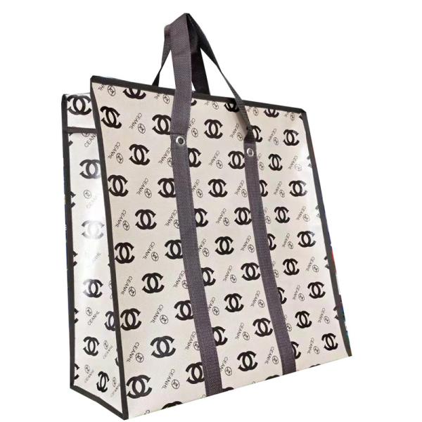 Quality Canvas Shopping Tote Bag With Zipper Closure And Customizable Design for sale