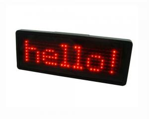 China Scrolling LED Name/Message/Advertising/Programmable Tag Card Badge Red color B729TR wholesale