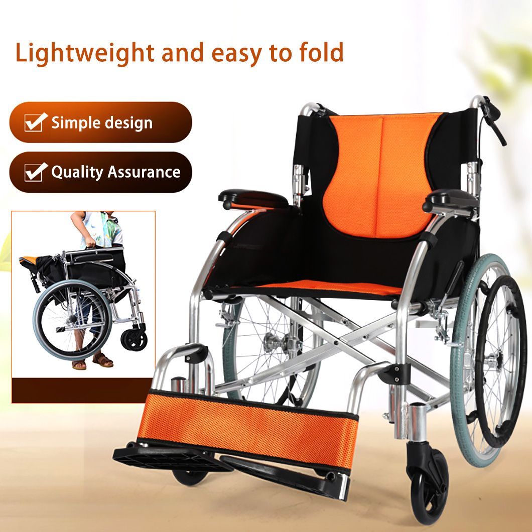 Foldable Medical Equipment Lightweight Aluminum Manual Wheelchair
