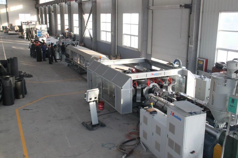 HDPE Hollow Wall Corrugated Pipe Extruder Machine Production Line 20mm-1200mm