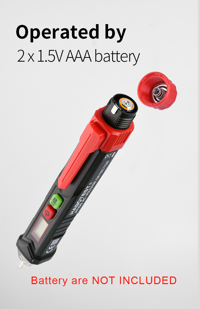 Light Alarm Pen Type Voltage Tester , 12 Volt Non Contact Voltage Tester