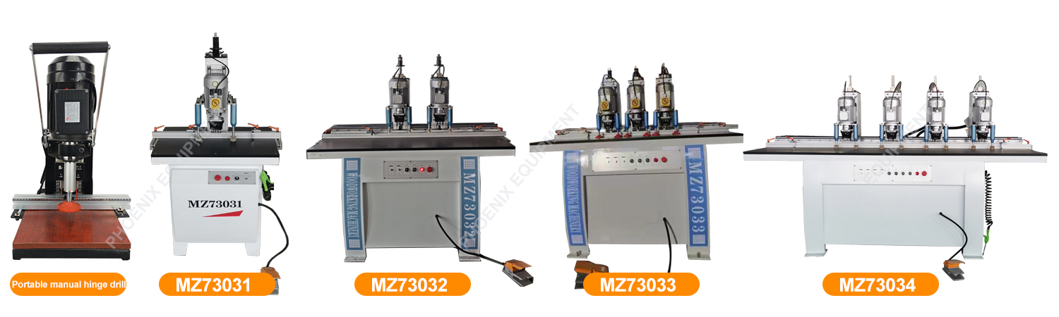 1700x850x1700mm MZ73032 Double Head Multi Wood Boring Machine with 3x2pcs Spindles