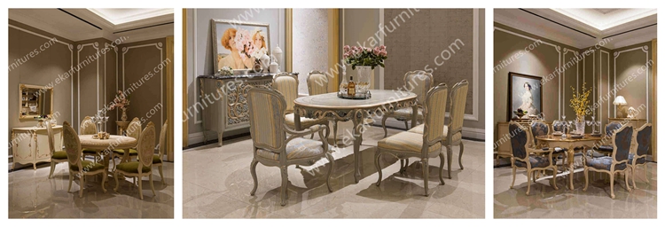 Large Dining Set For Sale Carved Solid Wood Dining Table 6 Chairs Set TN-023B