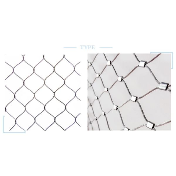 Stainless Steel Cable Mesh Webnet for Balustrade 60 Degree Angle