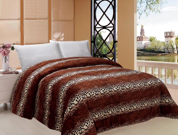 Quality Leopard Style Winter Quilt Sets Square Stitching With ISO9001 Certification for sale