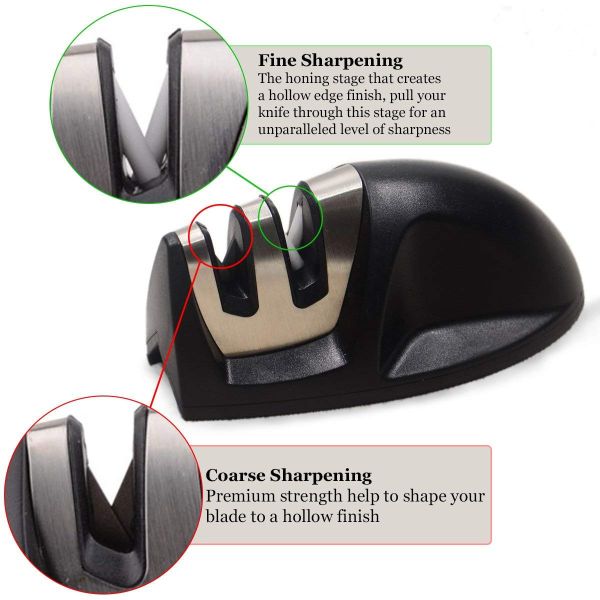 Solid Hand Knife Sharpener / 2 Stage Knife Sharpener With High Strength