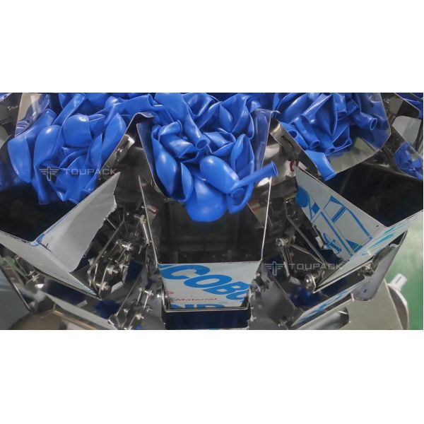 High Accuracy Automatic 50 Pieces 15pieces 5pieces Balloon Weighing Multihead Weigher Counting Packaging Machine