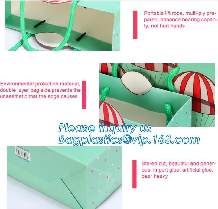 Custom paper bag with handle coated white paper bag printing pattern flower carrier bag,Flower carrier paper bags with d