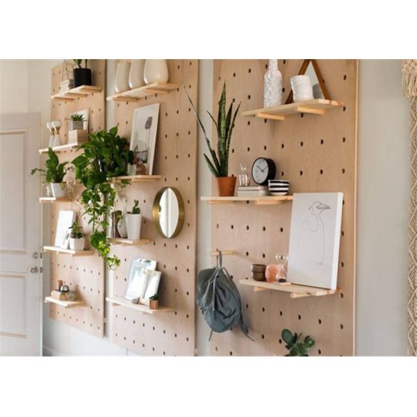 5mm Melamine Surface MDF Peg Board For Display Goods