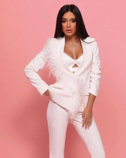 Quality White Elegant Office Wear Suit for sale