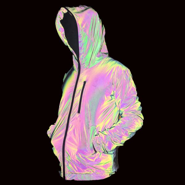 Retro Reflective Cloth Breathable Heat Reflective Fabric Material Polyester Single Side 100%