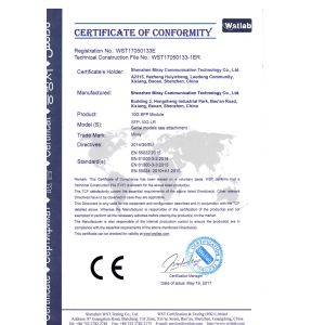 Shenzhen Miray Communication Technology Co., Ltd. Certifications