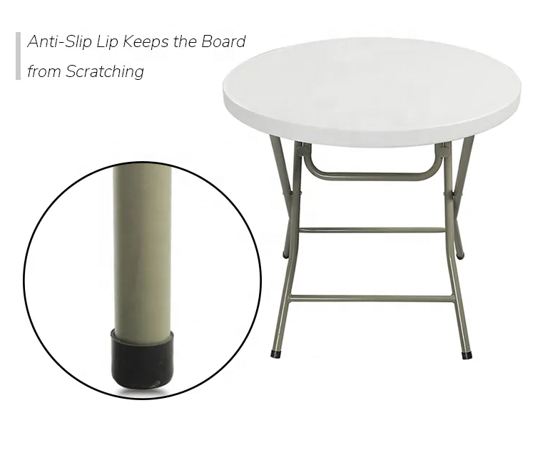 Mail Packing 60cm Round White Plastic Mini Bar Dining Table with Customized Color