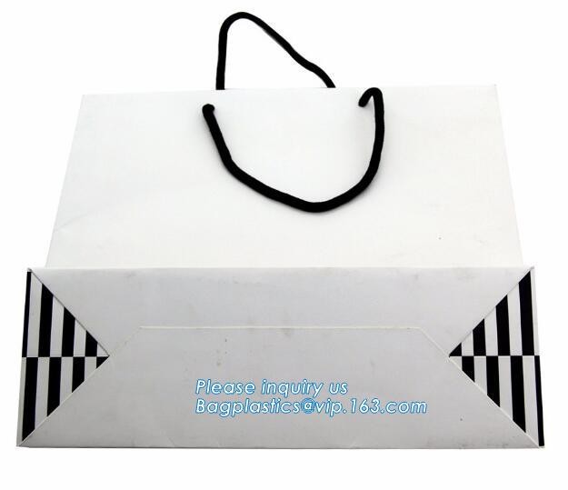 Custom paper bag with handle coated white paper bag printing pattern flower carrier bag,Flower carrier paper bags with d