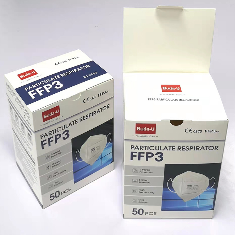 FFP3 Disposable Particulate Respirator Mask , BU-E980 FFP3 Face Masks Ce Approved