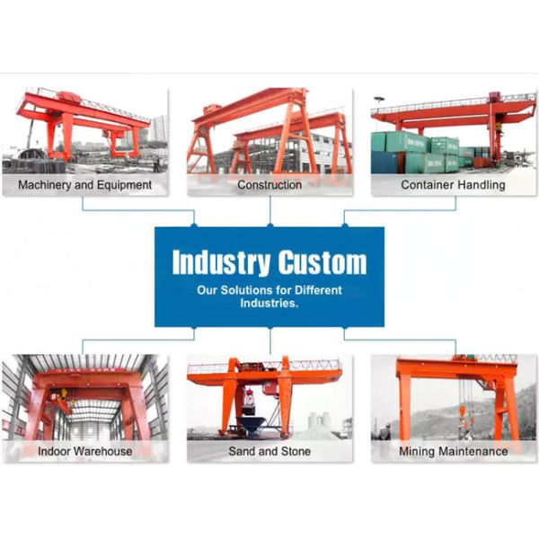 Double Girder Rail Mounted RMG Container Gantry Crane 45T Movable With Cantilever