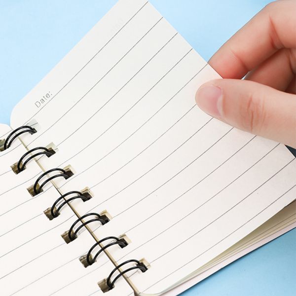 Hardcover Spiral Bound Unlined Notebook A6 Size Multi Color 80 Sheets