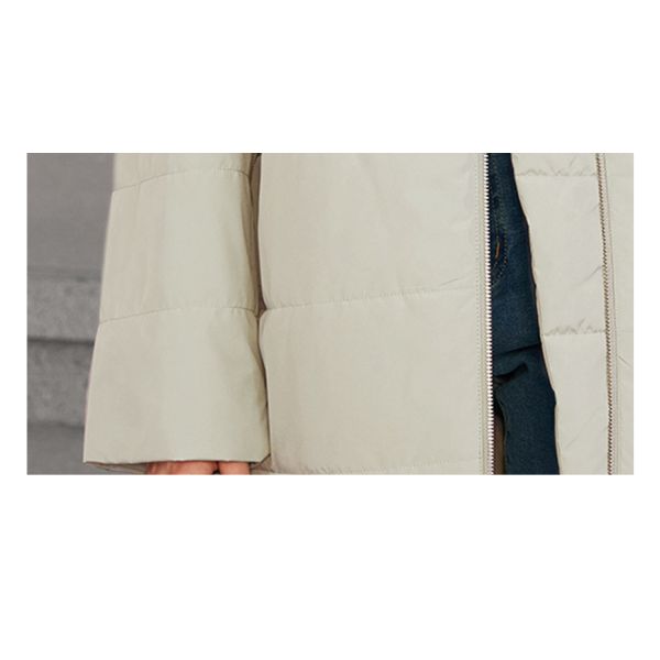 Asymmetric Lightweight Warm Jacket Cotton Blend Lightweight Winter Coat