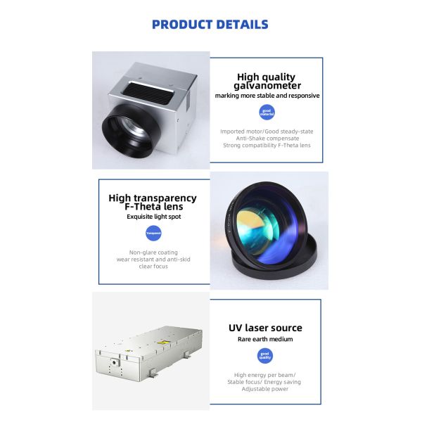 Split Laser Marking Engraving Printing Machine 3W 5W UV Laser Machine