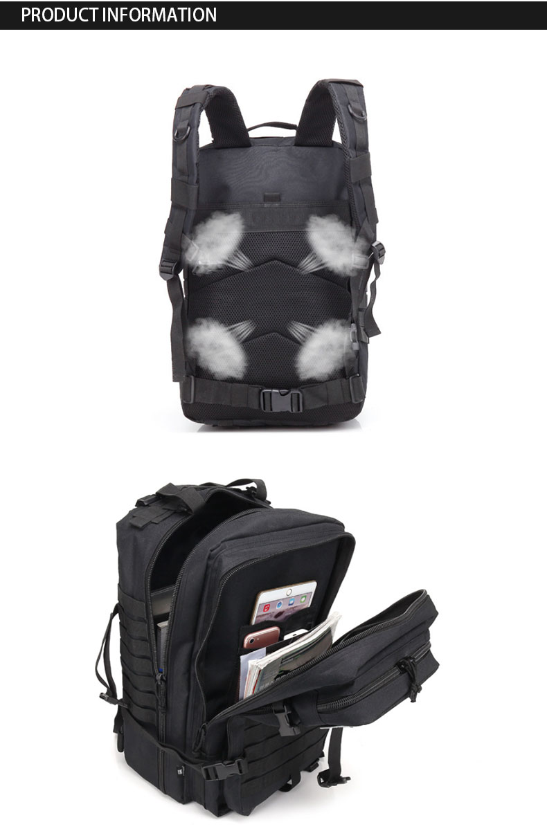 Zipper Hasp Closure Waterproof Backpack for Outdoor Exploration and More