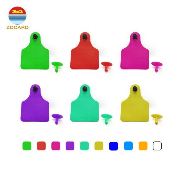 Livestock Management TPU 10m Reading Range Cattle Sheep Goat Ear Tags with Bracode