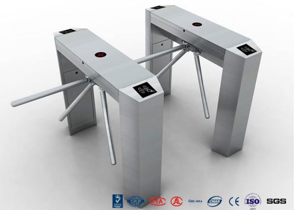 RS485 Access Control Tripod Turnstile Gate 304 SS Waist Height Turnstile with CE