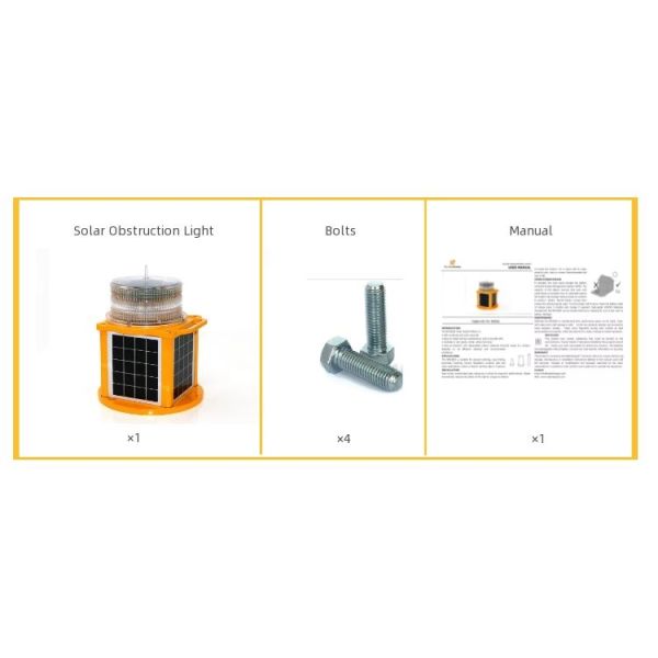AFS400 Solar Powered LED IP68 Crane Aviation Light 6KM-7KM Visibility