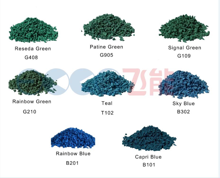 Recycled SBR Rubber Granules EPDM Flooring Surface MSDS certification