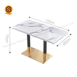 China Repairable Artificial Stone Dining Table Marble Pattern Restaurant Style Table wholesale