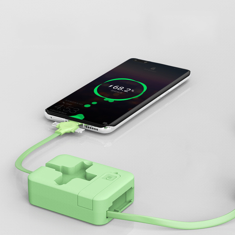 Travel Retractable 3.28ft Fast Charging USB Cables 3 In 1 For