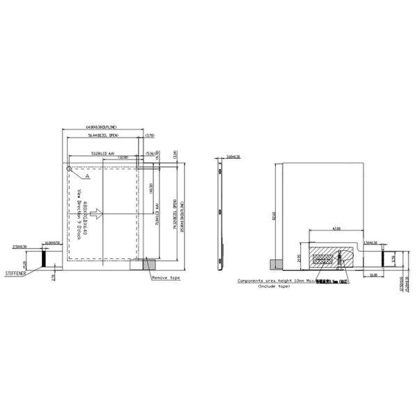 3.5 Inch TFT LCD Touch Screen , Small Full Viewing Angle Lcd Ips Screen Mipi 2 Lane Display