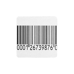 China Clothing Store Retail Store EAS 8.2MHz RF Security Soft Label 30 X 30mm Coated Paper With Bar Code wholesale
