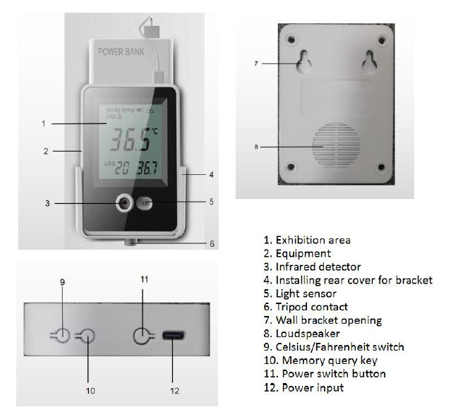 Gray 2.0MP Camera 720P Smart Wireless Doorbell indoor office