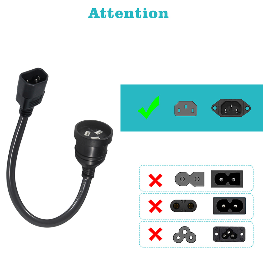 240V 3 Prong IEC 320 C14 Electric Power Cord For Smooth TV Connection In Australia