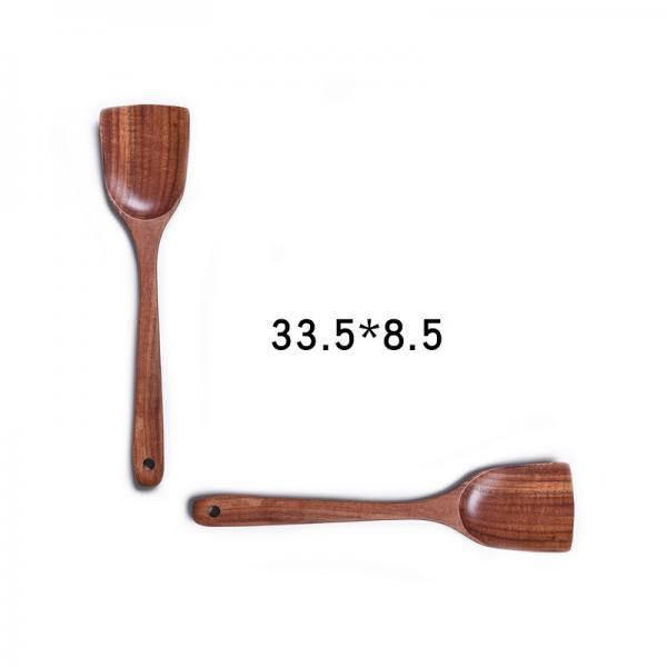 Quality Log Teak Kitchen Wooden Utensils Round Square Non Stick Pan Wooden Spoon for sale