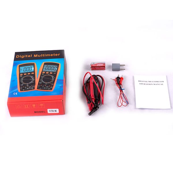 Manual Range Digital Multimeter 1999 Counts large LCD Display With True RMS 1000V/20A AC DC With Temperature Frequency