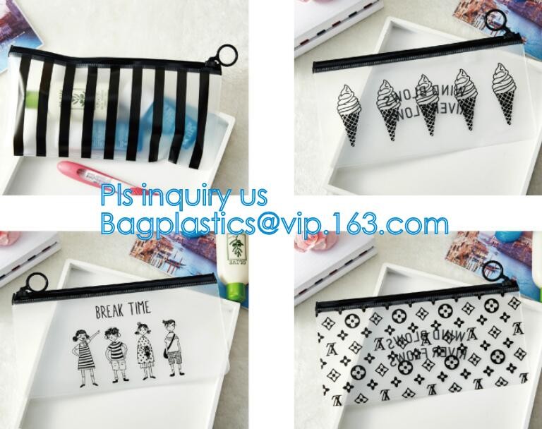 Custom waterproof pvc slider zipper wet bikini bag, zipper lock slider bag/resealable pvc slider zip poly bag, resealabl