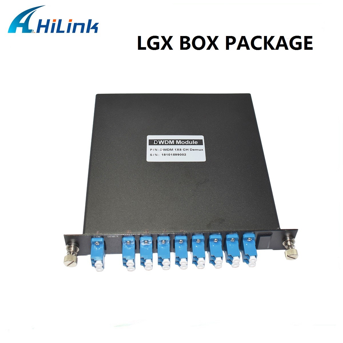 8CH DWDM Module Pluggable LGX Box Package DWDM Mux Demux Dual Fiber With LC UPC
