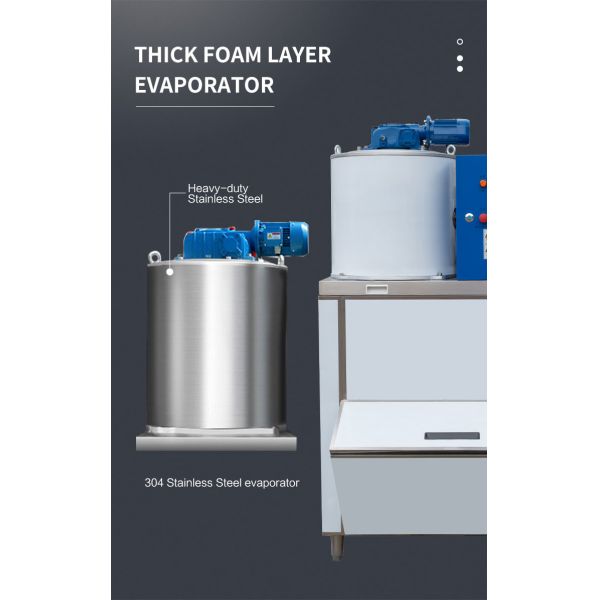 500KG/24H Ice Flake Making Machine Air Cooling Commercial Block Ice Snow Cone Machine