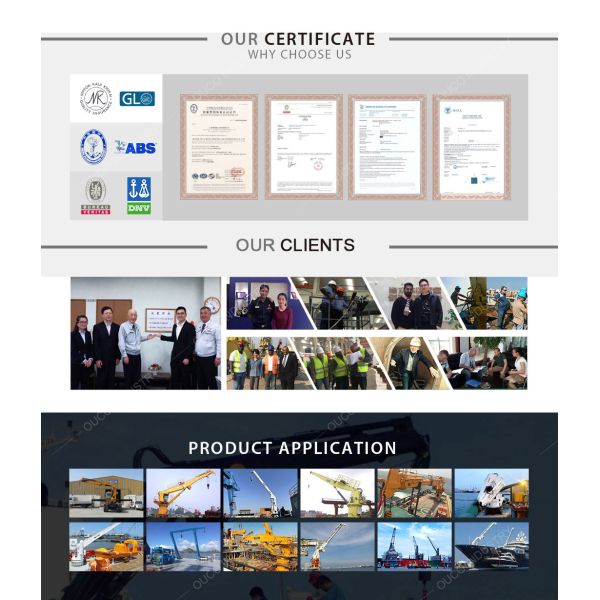 Hydraulic 1.5t 10m Marine Deck Crane Foldable Knuckle Boom