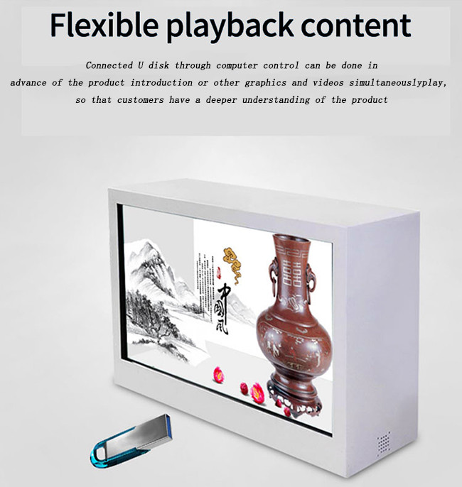 4K Transparent LCD Display Box Customizable LCD See Through Display
