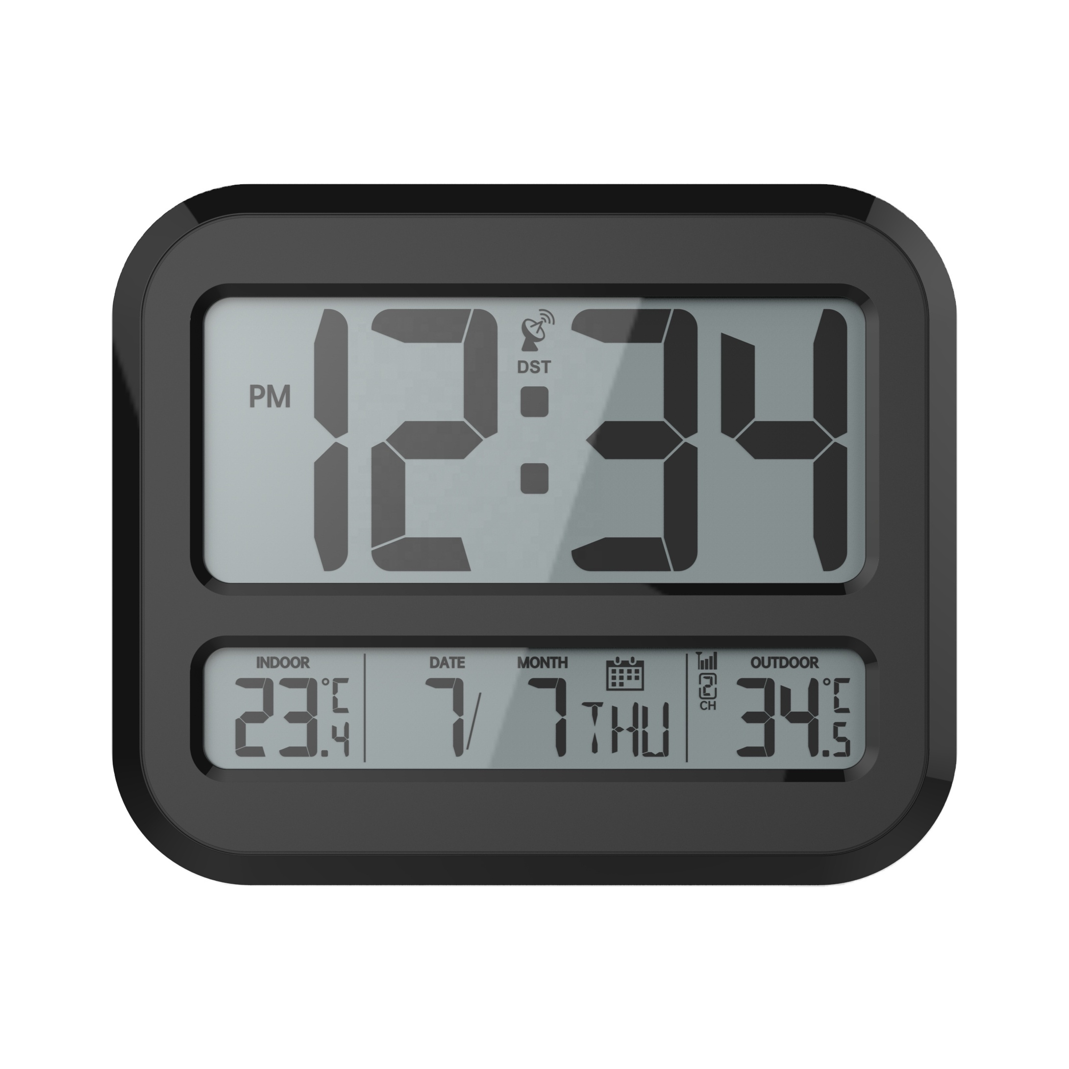 2 X AAA Battery Powered Jumbo Display Alarm 6 Button Clock Digital Clock With Date