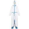Buy cheap White Latex Free Waterproof Disposable Microporous Coveralls With Hood from wholesalers