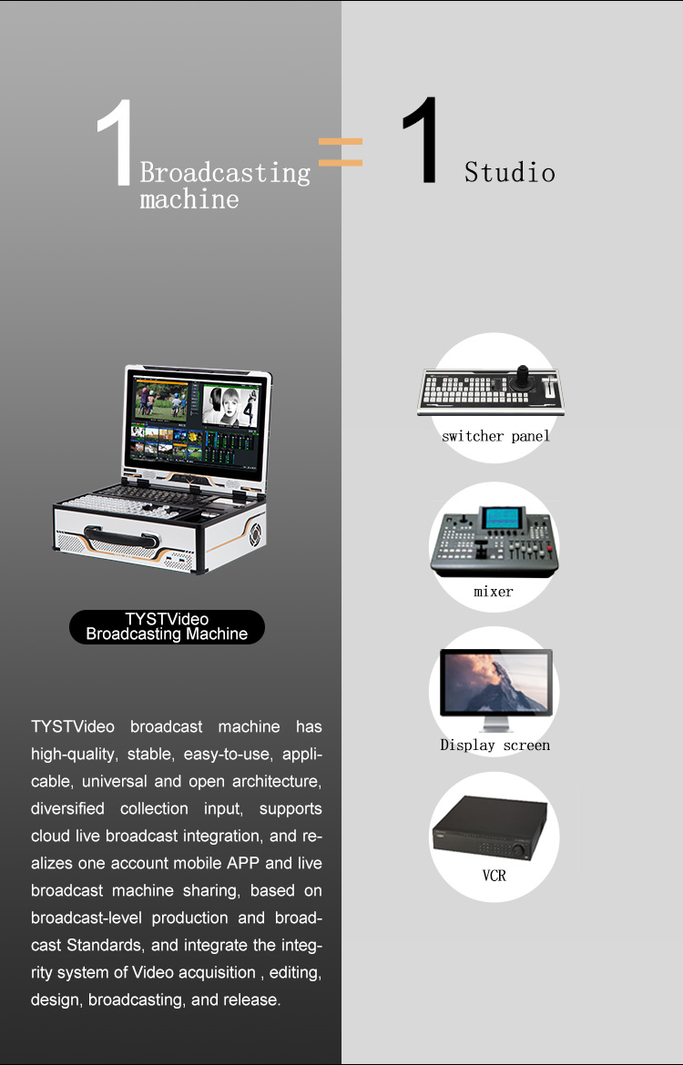 Live Streaming All-in-one Machine G240 HD version i9 with VMIX Live Broadcast and 17.3 inch Screen